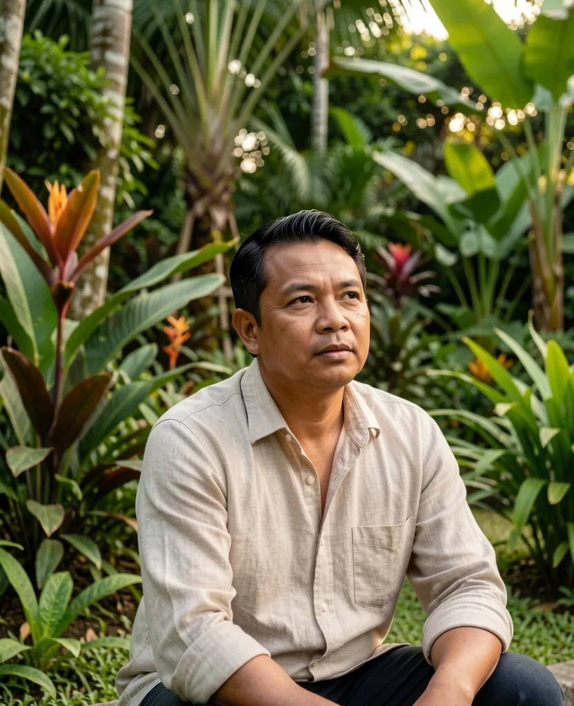 Portrait of an Indonesian man representing the FitPria community